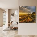 Obraz na płótnie 80x80 - Malownicza panorama górskich skał - góry, skały