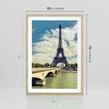 Plakat w ramie 50x70 - Wieża Eiffla - Ikona Paryża - wieża, Eiffla - rama drewno