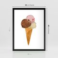 Plakat w ramie 30x40 - Slodki Raj Lodziarni - lody, deser - rama czarna