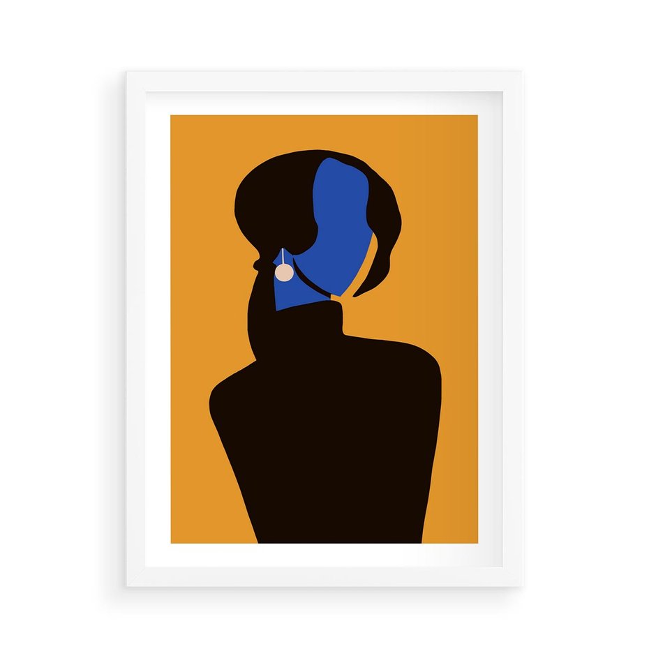 Plakat w ramie 50x70 - Transformacja Form - sztuka nowoczesna, plakat - rama biała