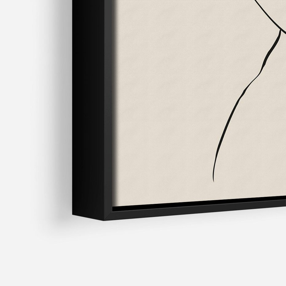 Obraz w ramie 50x70 - Bezkresny Taniec - kobieta, szkic - rama czarna