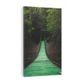 Obraz na płótnie 50x70 - Most linowy w lesie - most, linowy