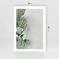 Plakat bez ramy 21x30 - Minimalistyczna Harmonia: Zieleń Liści - zieone liście, kompozycja