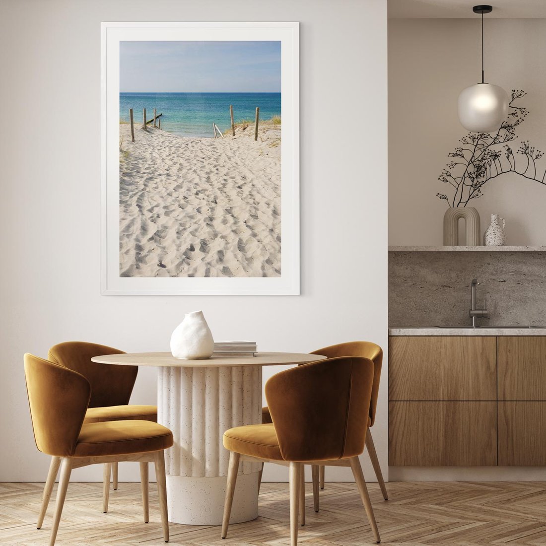 Plakat bez ramy 50x70 - Harmonia plażowego morza - plaża, morze