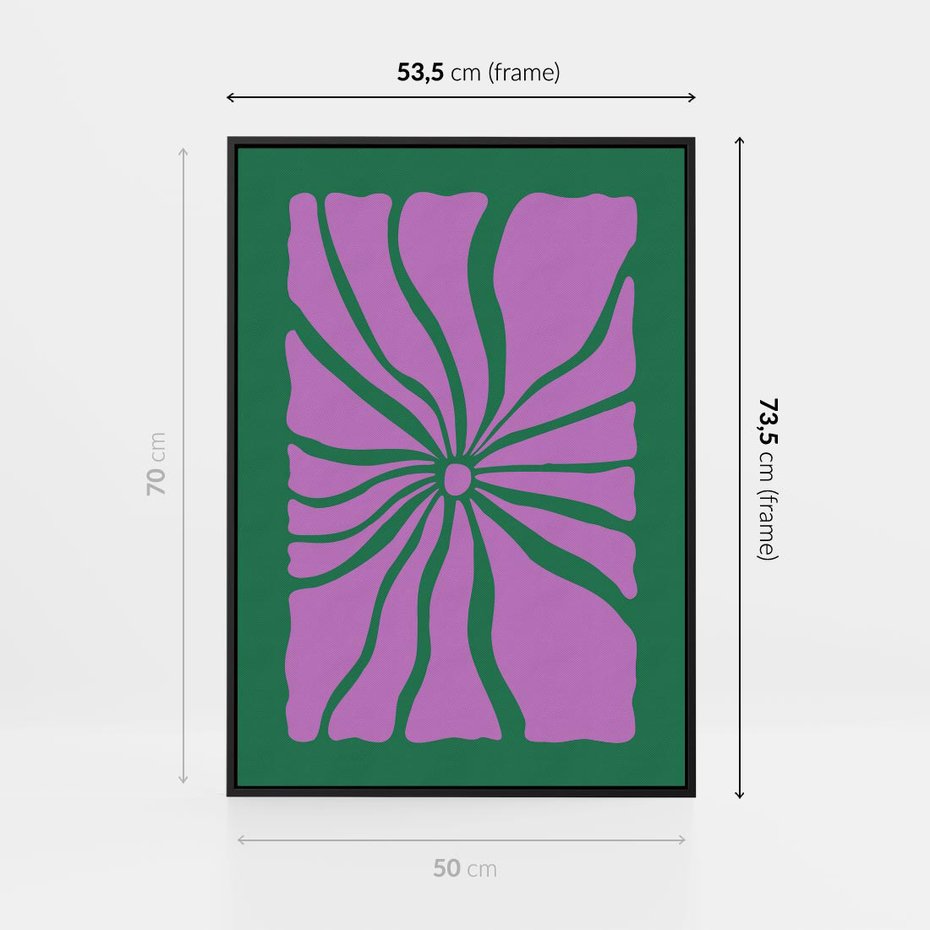 Obraz w ramie 50x70 - Bezczasowe Impresje - abstrakcyjny plakat, boho styl - rama czarna