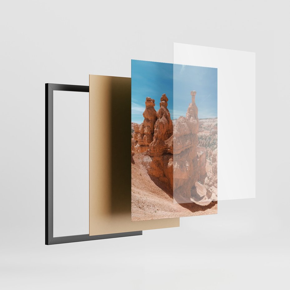 Zestaw obrazy w ramie 50x70 galeria - Kanion, pustynia, widok, pejzaż - rama czarna
