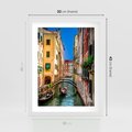 Plakat w ramie 30x40 - Romantyczna Gondola - Wenecja, gondola - rama biała