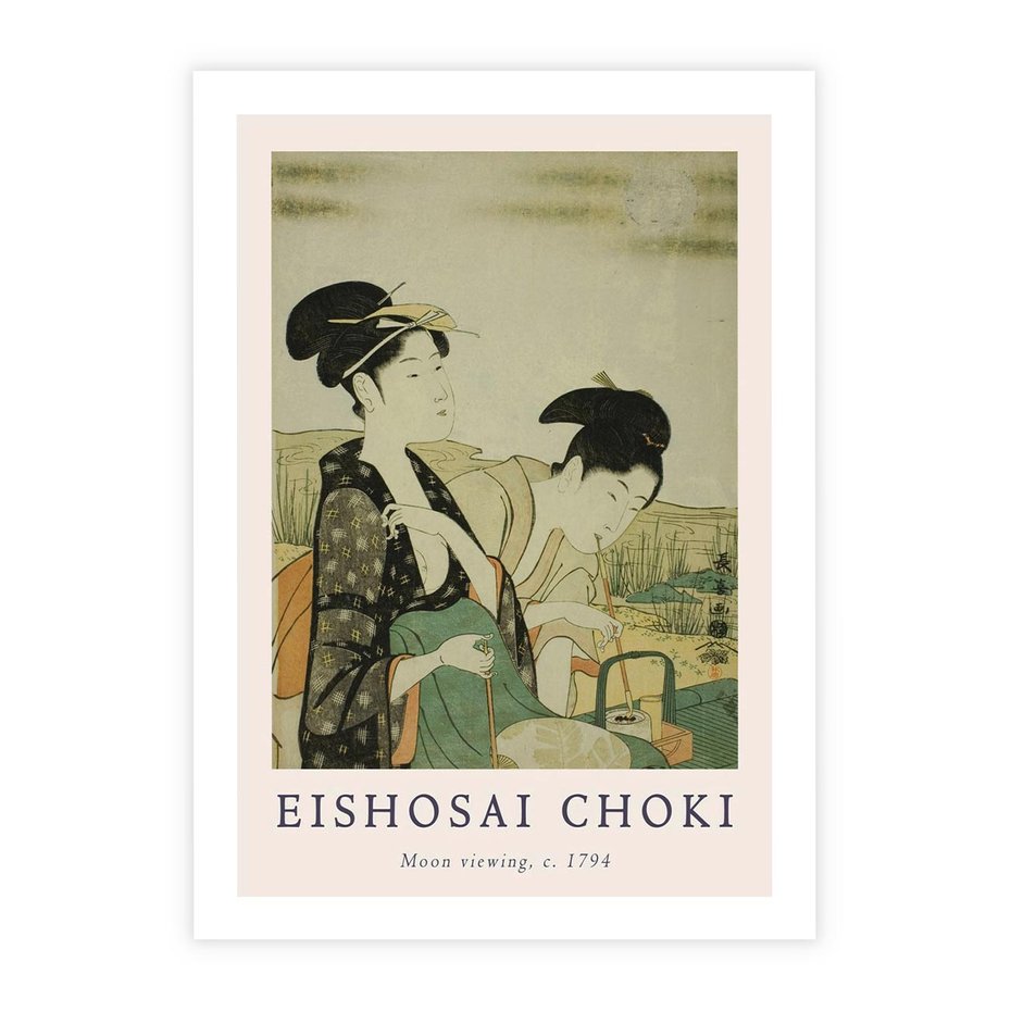 Plakat bez ramy 30x40 - Rycina Eishosai Choki - staraa chińska rycina, eishosai choki