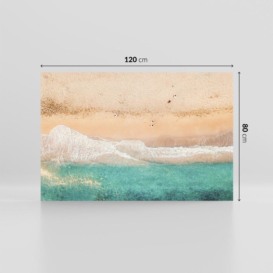 Obraz na płótnie 120x80 - Oczy turkusu - fotografia, plaża