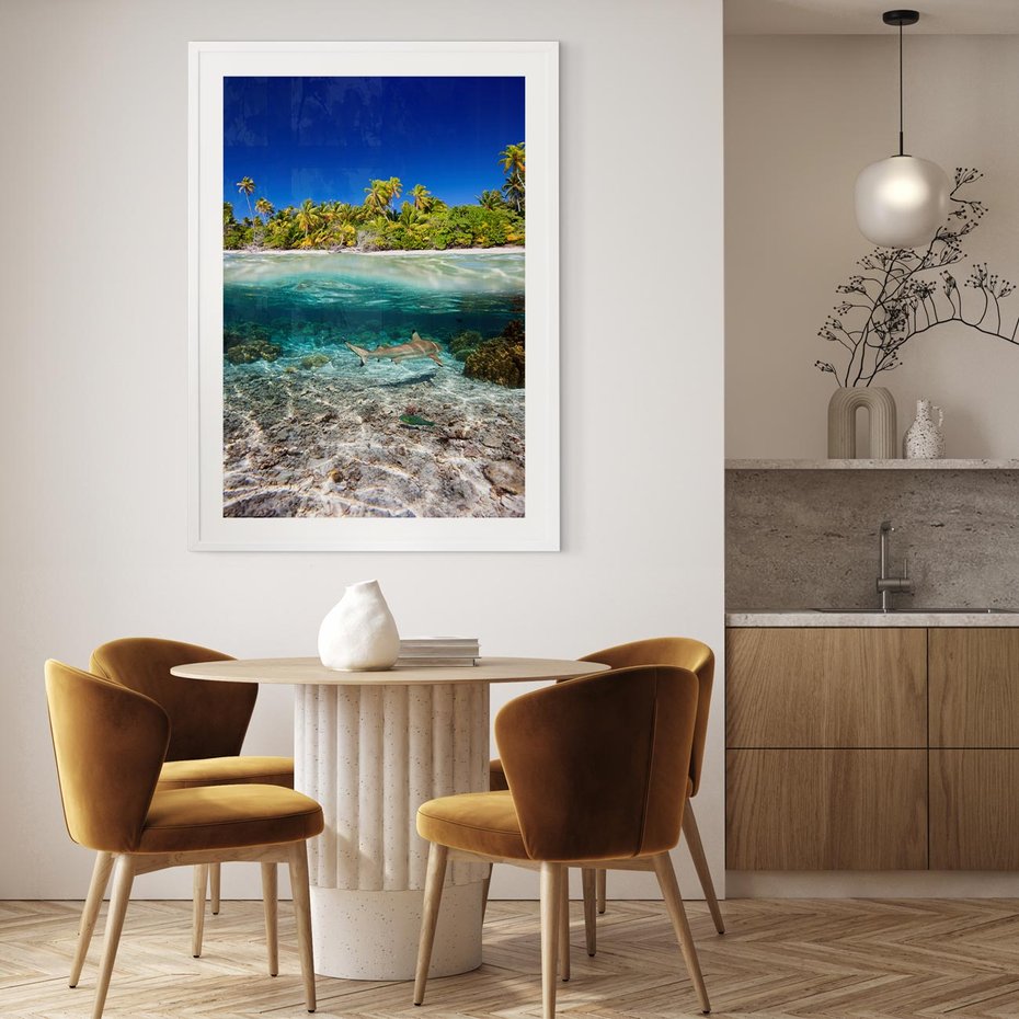 Plakat bez ramy 21x30 - Tropikalne Morze i Kolorowa Rafa - tropikalne, morze