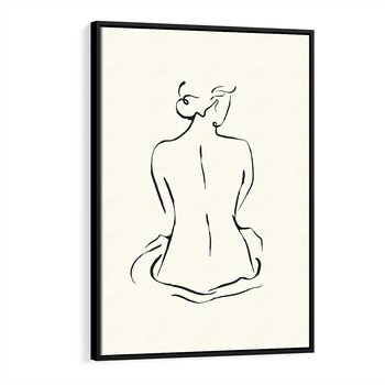 Obraz w ramie 50x70 - Migotliwa Symfonia - kobieta akt, minimalizm - rama czarna