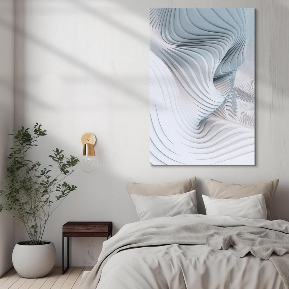 Obraz na płótnie 70x100 - Abstrakcyjne Przestrzenie - geometria, 3D