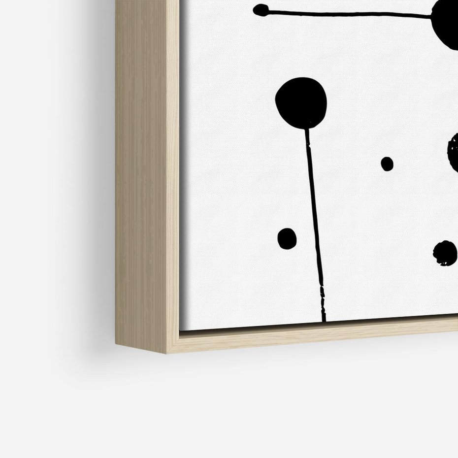 Obraz w ramie 80x80 - Złudne Odbicia - abstrakcja, minimalizm - rama drewno