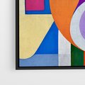 Obraz w ramie 50x70 - Migotliwe Impulsy Dźwięku - różne geometryczne formy, koła - rama czarna