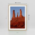 Plakat w ramie 50x70 - Wielki Kanion - majestat pustyni - Wielki Kanion, pustynia - rama drewno