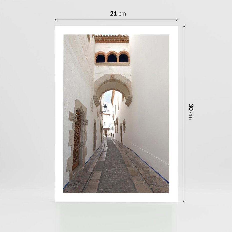 Plakat bez ramy 21x30 - Perspektywiczna Magia Uliczki - uliczka, perspektywa