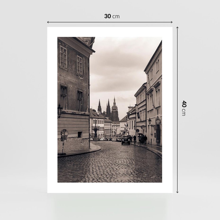 Plakat bez ramy 30x40 - Przygoda Na Horyzoncie - uliczka, perspektywa