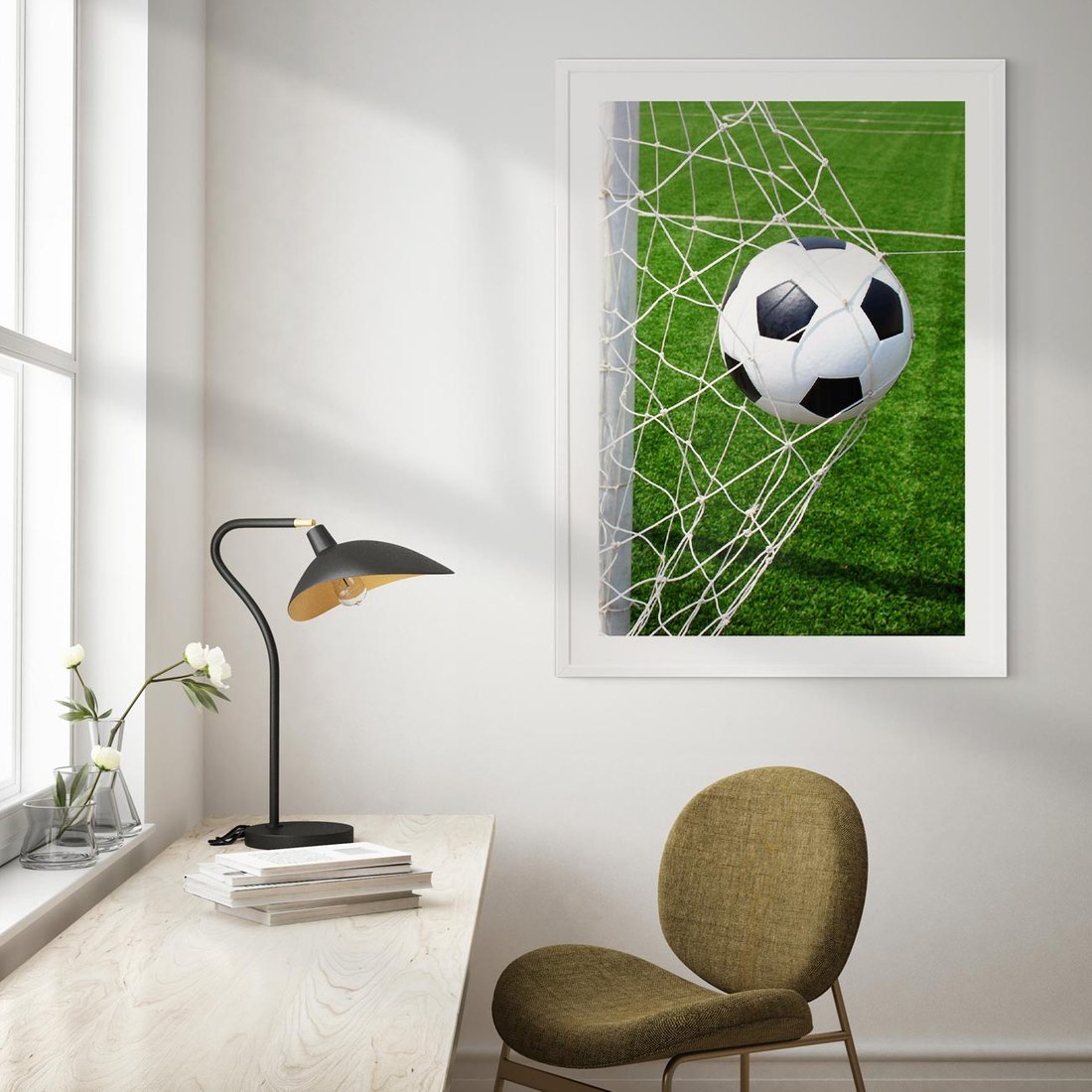 Plakat bez ramy 40x50 - Namiętność Piłki i Gola - piłka nożna, gol