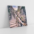 Obraz na płótnie 70x70 - Schody w skałach - Góry - schody, skały