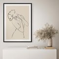 Plakat w ramie 30x40 - Bezkresny Taniec - kobieta, szkic - rama czarna