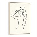 Obraz w ramie 70x100 - Tajemniczy Rytm - kobieta, posąg - rama drewno