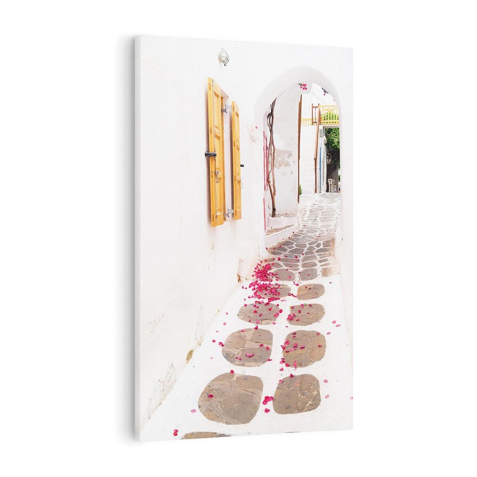 Obraz na płótnie 50x70 - Urok Południowej Uliczki - uliczka, południe