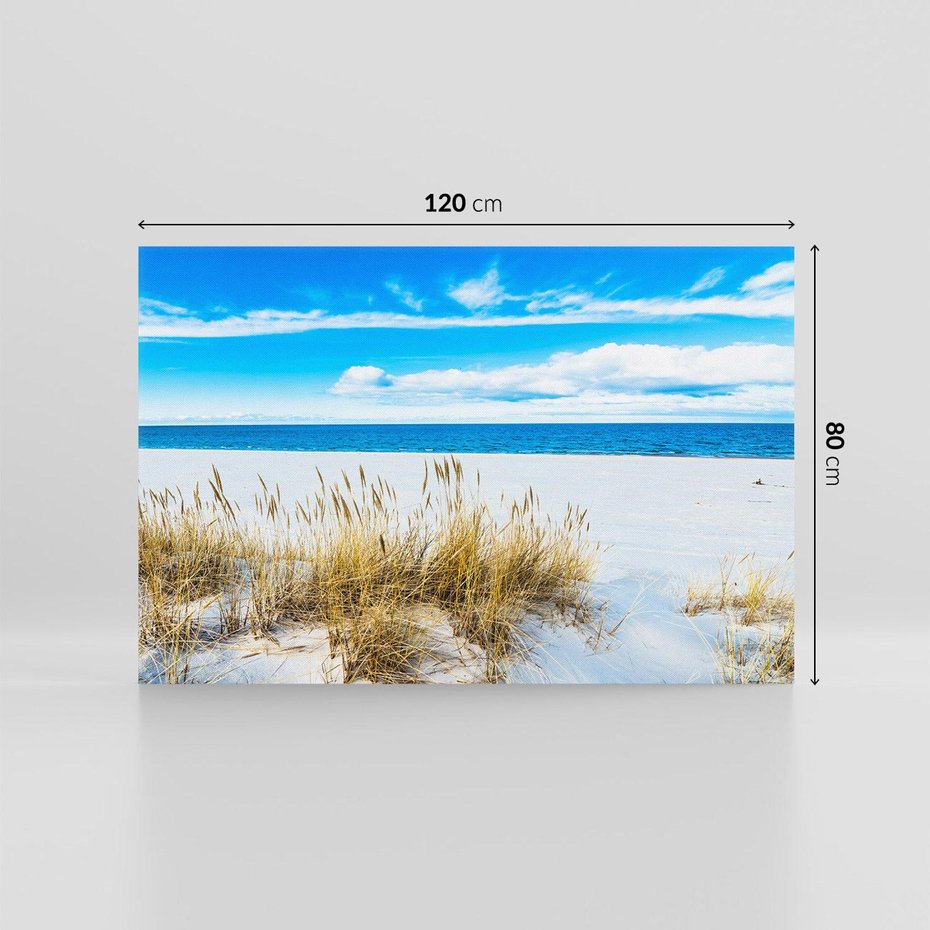 Obraz na płótnie 120x80 - Błogi Relaks - Łeba, bałtyk