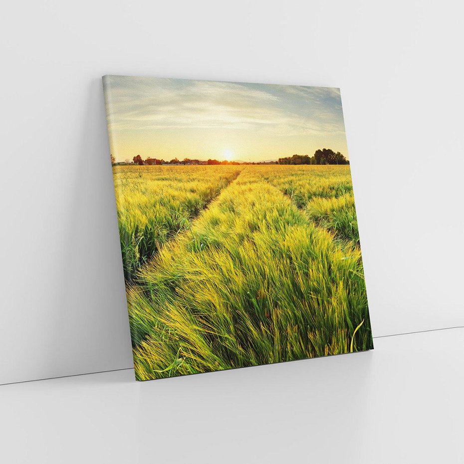 Obraz na płótnie 40x40 - Idylliczna łąka - łąka, natura