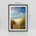 Plakat w ramie 50x70 - Spokojna plaża nad Bałtykiem - plaża, Bałtyk - rama czarna