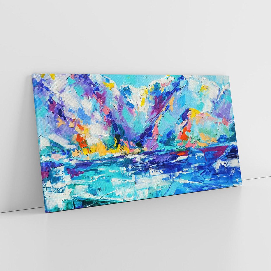 Obraz na płótnie 100x50 - Mistyka Górskich Marzeń - abstrakcja, pejzaż gór