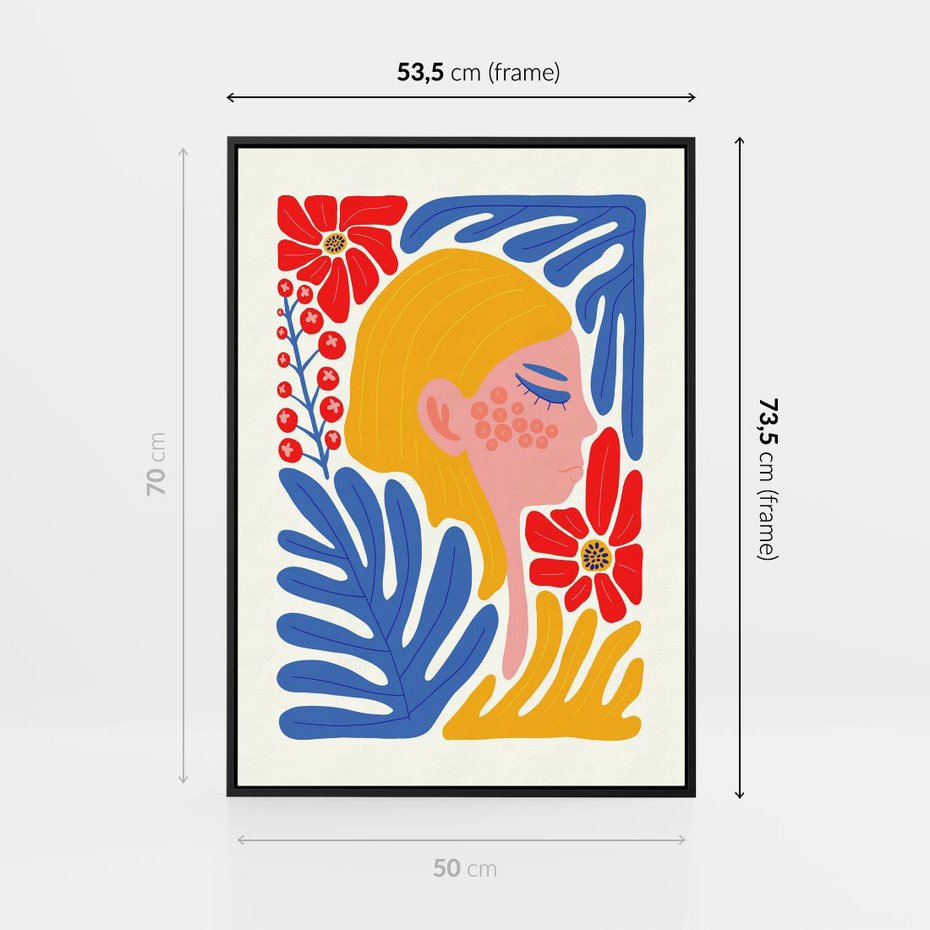 Obraz w ramie 50x70 - Kolorowe Rytmy - kobieca sztuka, abstrakcja - rama czarna