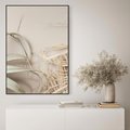 Obraz w ramie 70x100 - Boho urok suchych liści - suche, liście - rama czarna