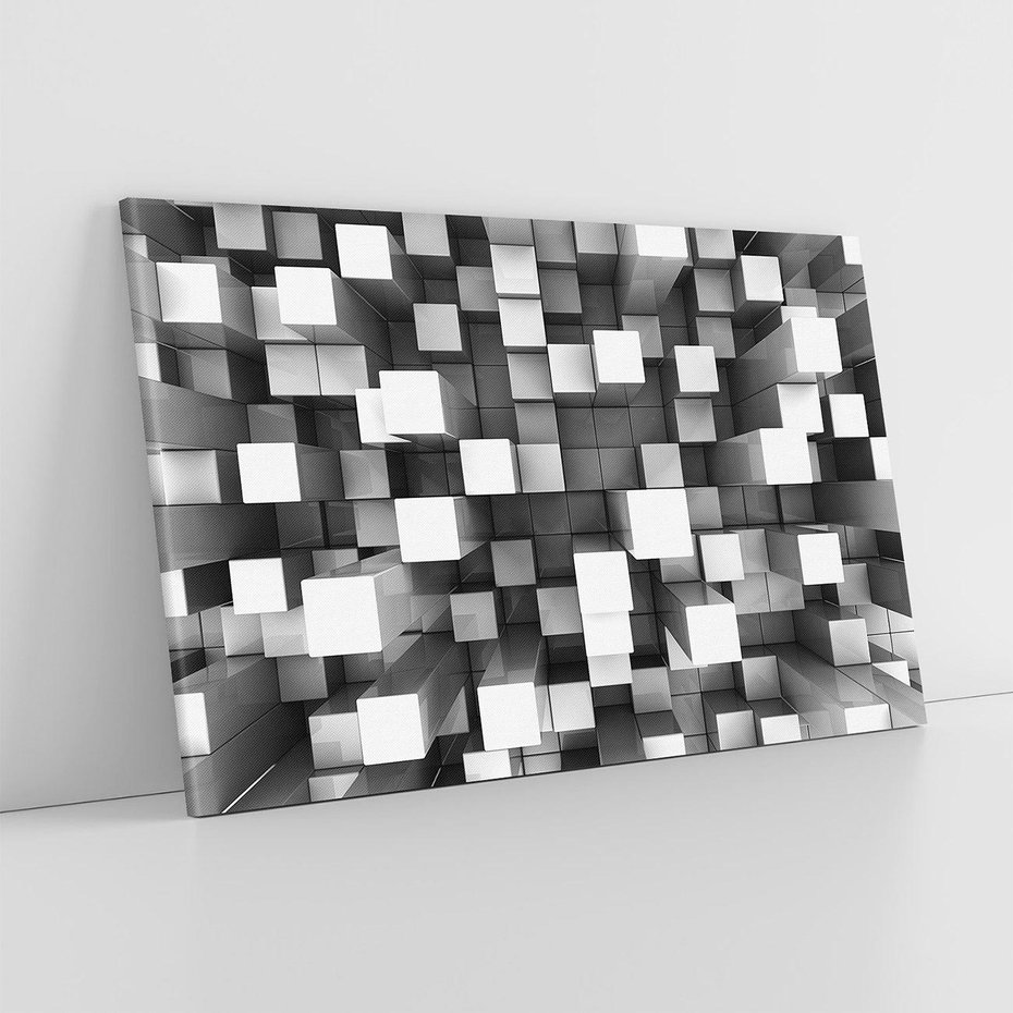 Obraz na płótnie 100x70 - Abstrakcyjne światy: 3D w kwadratach - 3D, abstrakcja