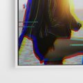 Obraz w ramie 50x50 - Taniec tęsknot - zdjęcie w stylu retro, dodane kolorowe akcenty - rama biała