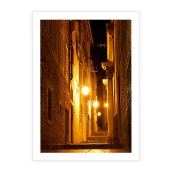 Plakat bez ramy 30x40 - Miasto Pod Gwieździstym Niebem - uliczka, perspektywa