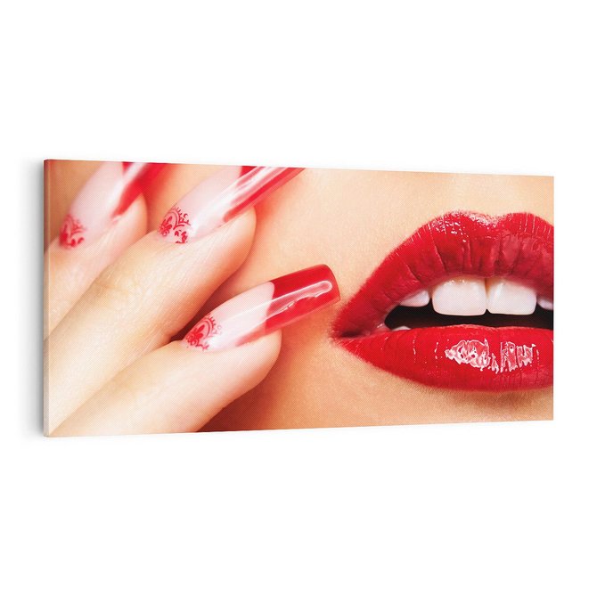 Obraz na płótnie 100x50 - Piękno manicure: kolory i elegancja - paznokcie, manicure