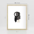 Plakat w ramie 40x50 - Japoński Minimalizm - grafika w japońskim stylu, minimalizm - rama drewno
