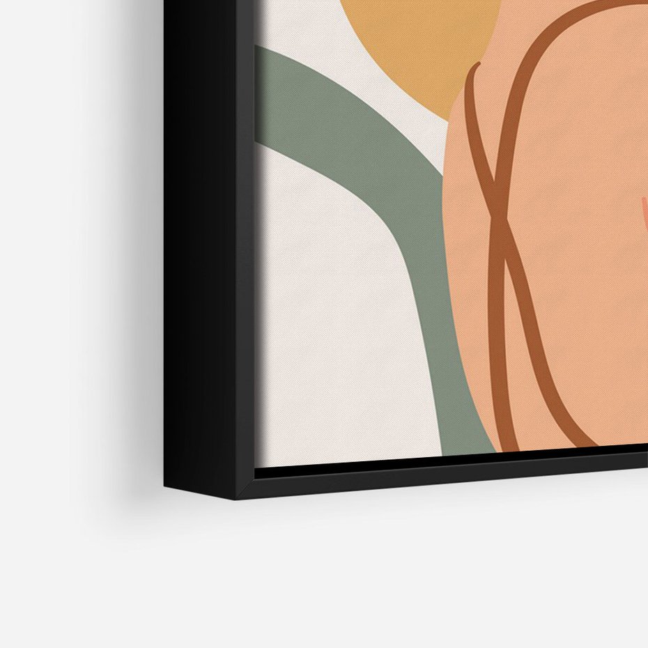 Obraz w ramie 50x70 - Kobieca Przenikliwość - nowoczesny plakat, styl retro - rama czarna