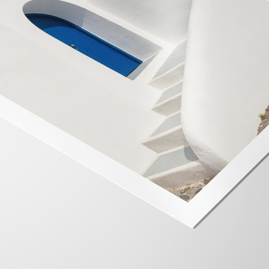 Plakat bez ramy 30x40 - Powitanie Wyspy - Santorini, drzwi