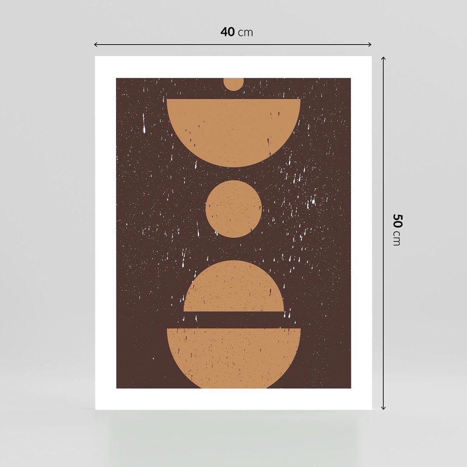 Plakat bez ramy 40x50 - Impulsy Przestrzeni - mid century styl, nowoczesna grafika