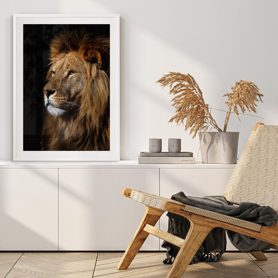 Plakat bez ramy 30x40 - Władca Dzikiej Przyrody - lew, król