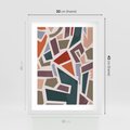 Plakat w ramie 30x40 - Modernistyczna Transcendencja - geometryczne kształty, mozaika - rama biała