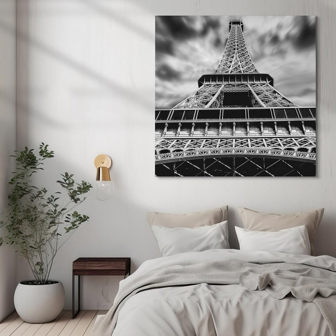 Obraz na płótnie 70x70 - Wieża Eiffla w Paryżu - Wieża, Eiffla