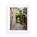 Plakat w ramie 40x50 - Ścieżka W Nieskończoność - uliczka, perspektywa - rama biała
