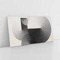 Obraz na płótnie 120x60 - Taniec Szarych Okręgów - graficzne, geometryczne kształty