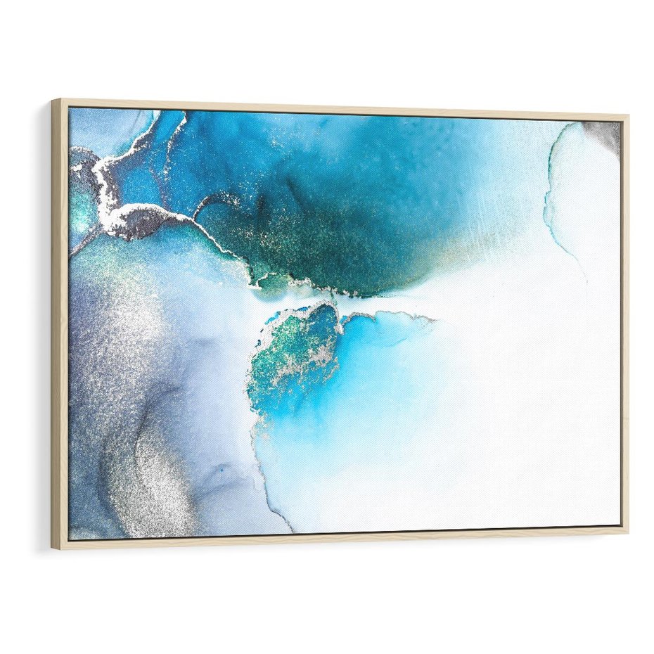 Obraz w ramie 120x80 - Marmur złotą akwarelą - marmur, akwarela - rama drewno