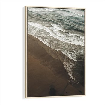 Obraz w ramie 80x120 - Spokój nad plażą - plaża, morze - rama drewno