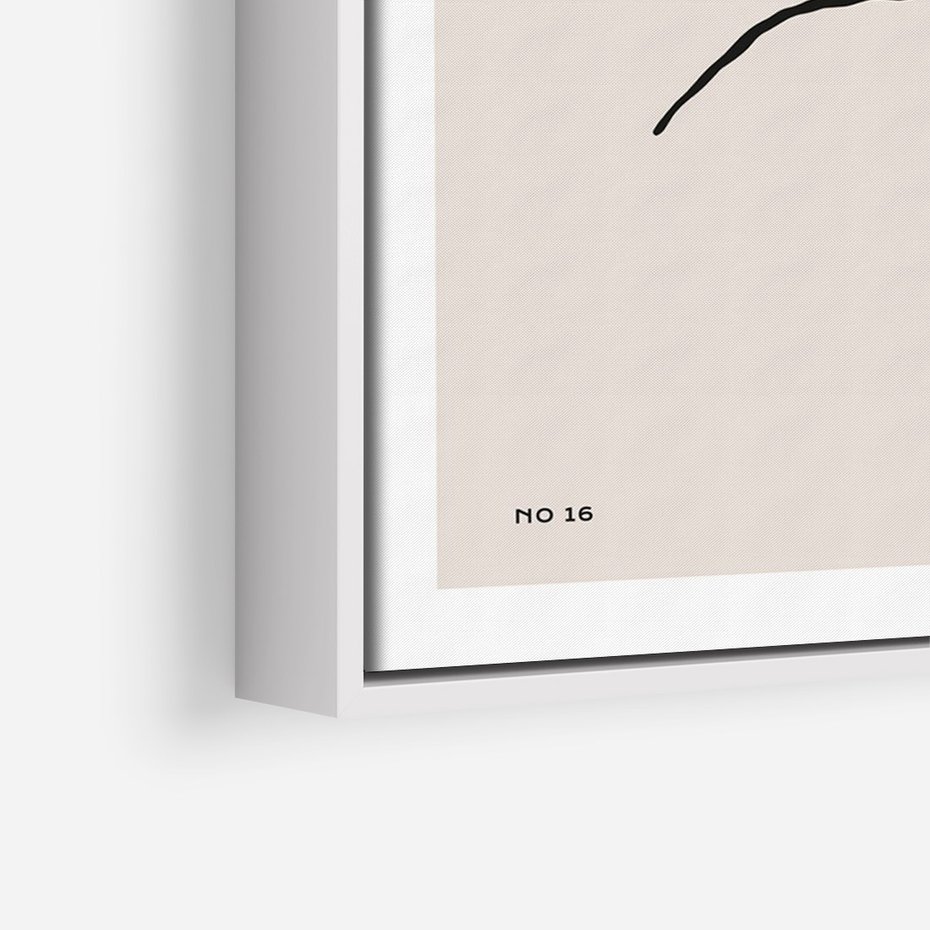 Obraz w ramie 80x120 - Rozkwitające Boho Kształty - boho sztuka, plakat - rama biała