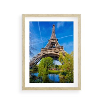 Plakat w ramie 30x40 - Wieża Eiffla w Paryżu - Eiffla, Paryż - rama drewno