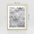 Plakat w ramie 40x50 - Kreatywna Forma - geometryczny, 3D - rama drewno